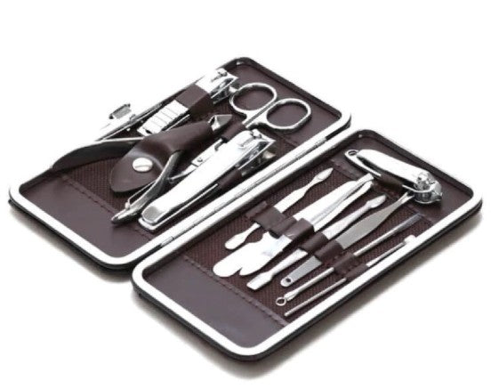 Kit Cortador de Unha Portátil para Manicure com Estojo, Pinça e Tesoura - Loja T