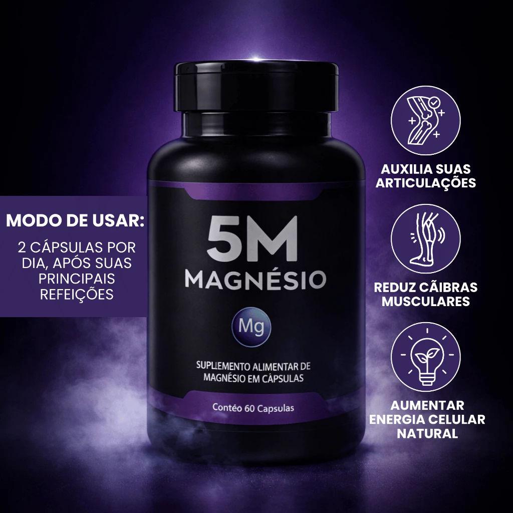 Magnésio 5M Original | 60 Cápsulas