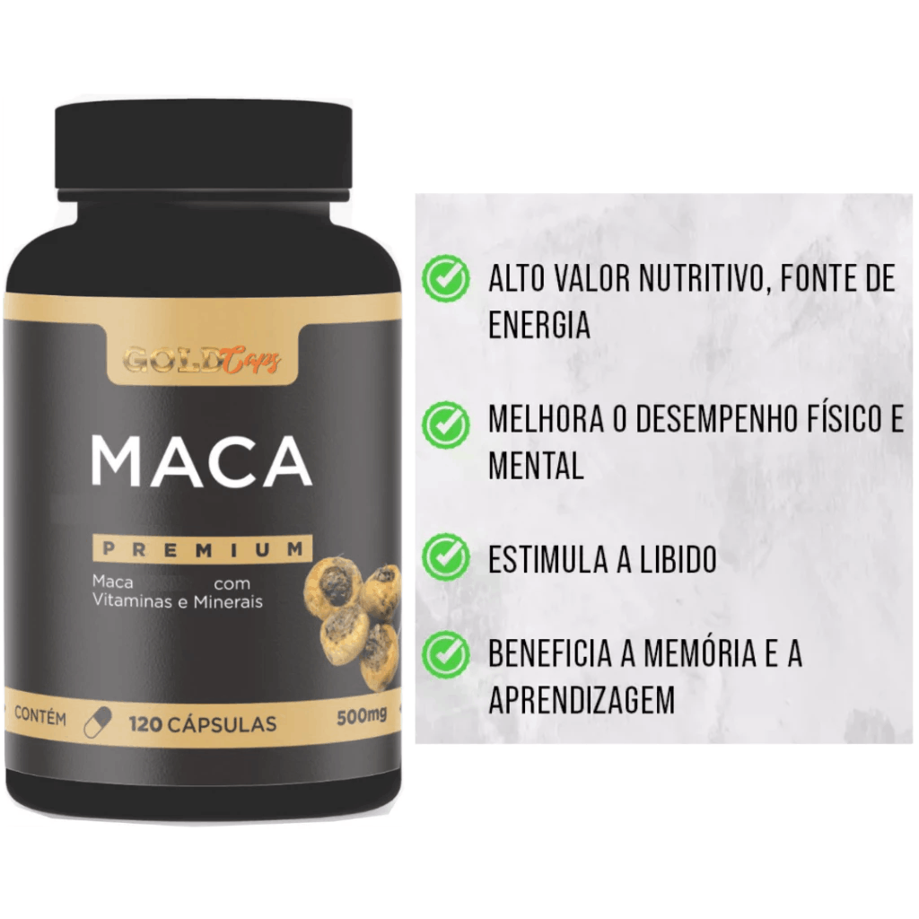 Maca Peruana Premium NutriZen — 500mg | 120 Cápsulas | Energia, Libido & Hormônios
