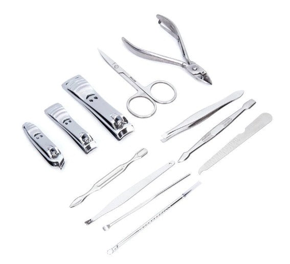 Kit Cortador de Unha Portátil para Manicure com Estojo, Pinça e Tesoura - Loja T