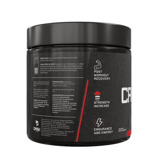 Creatina Monohidratada 100% Pura Dark Lab NutriZen — 300g | Força, Massa e Performance