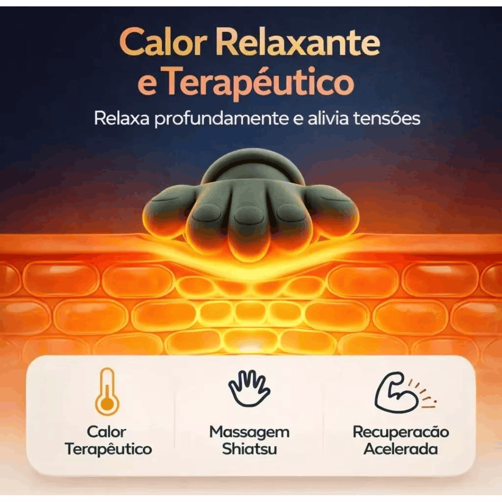 Massageador Cervical 4D com Aquecimento | Relaxamento para Pescoço e Ombros